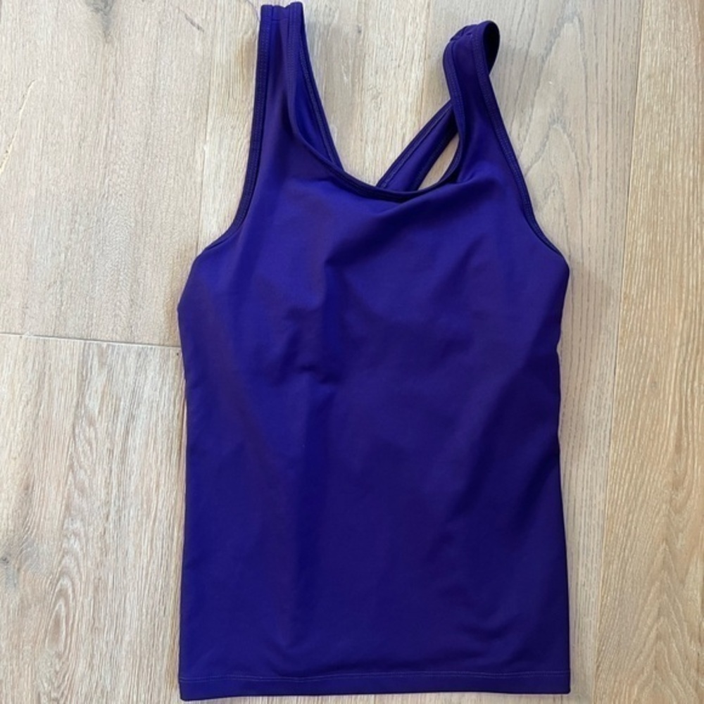 Champion Women's Purple Tank Top Activewear Racerback Built In Bra